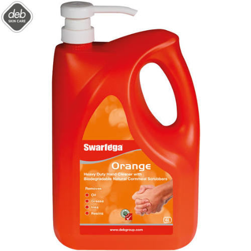 SWARFEGA® ‘Orange’ Hand Cleanser – Heavy Duty 4 Litre – 4 Pack