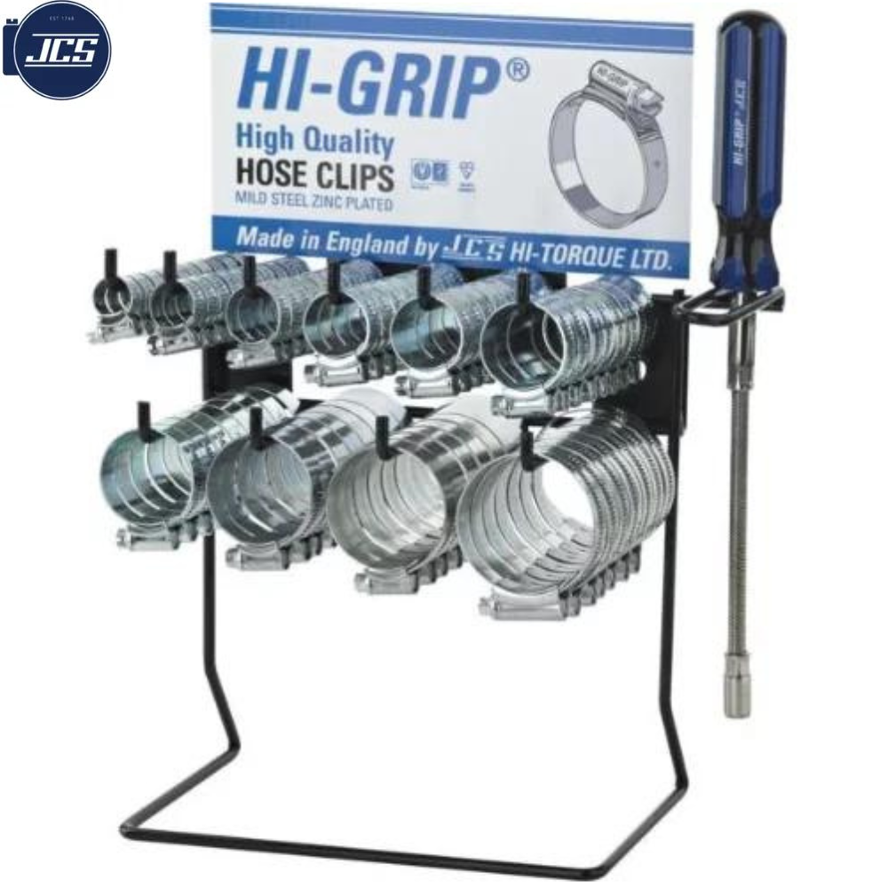 JCS ‘Hi-Grip’ Hose Clips Dispenser with – 100 Clips