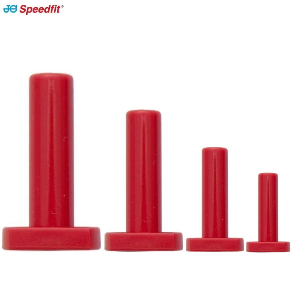 JG Speedfit® Push Fit Coupling Plugs (Red) Metric – 10 Pack