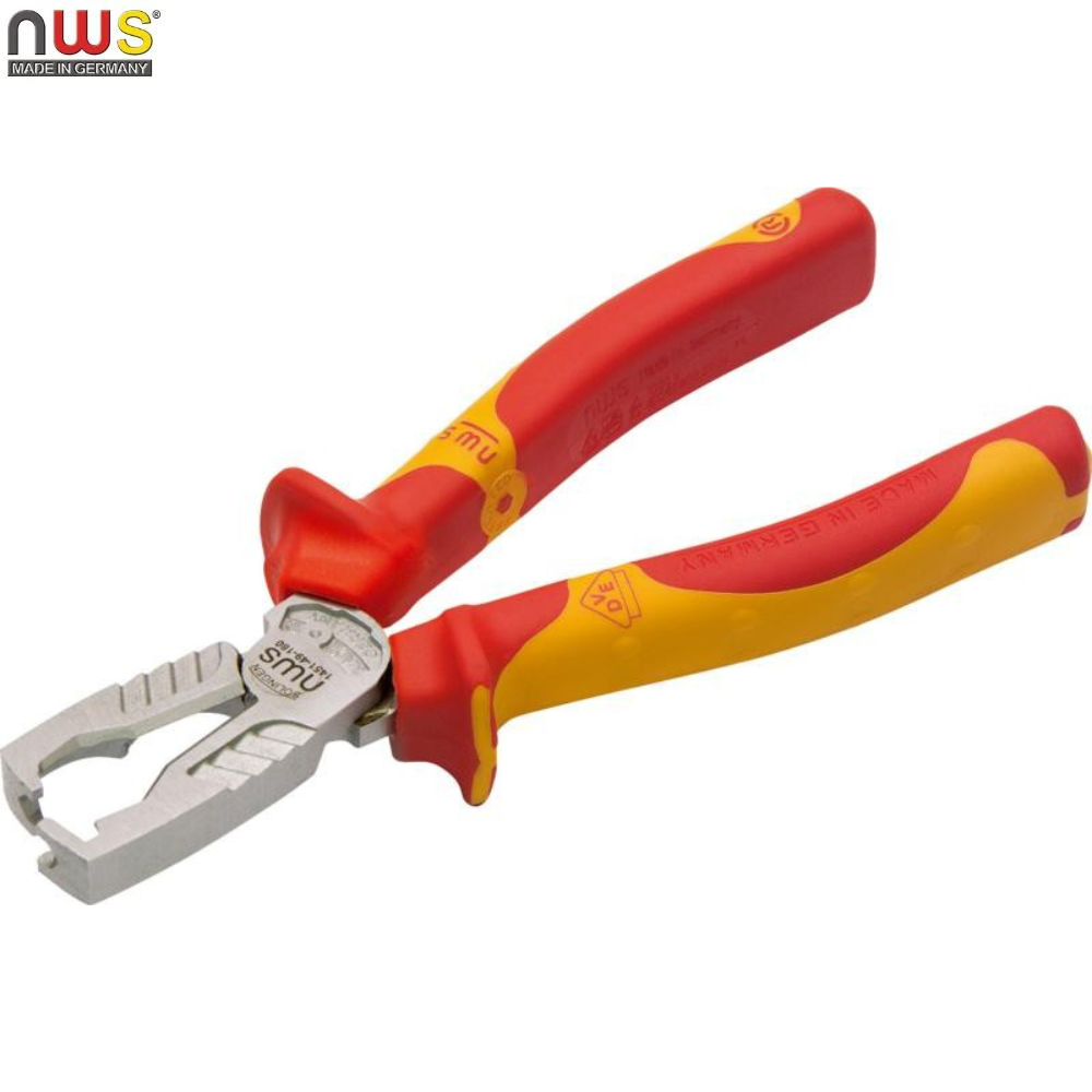 NWS ‘MultiCutter’ 3-in-1 VDE Wire Stripping Pliers – 180mm