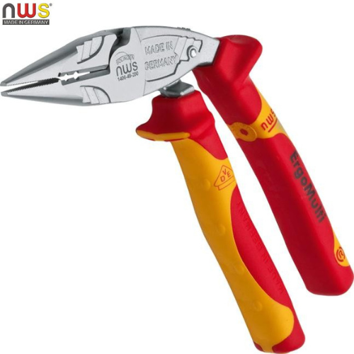 NWS ‘ErgoMulti’ High Leverage VDE 1000v Combination Pliers – 200mm