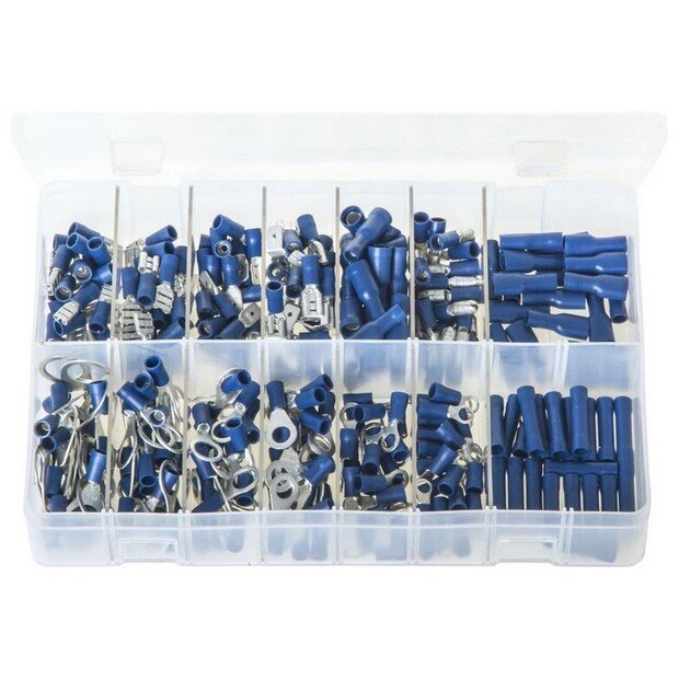 Assorted Box Terminals Insulated – Blue – 280 Pieces
