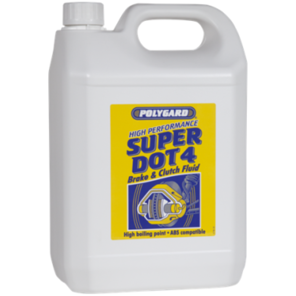 POLYGARD – Super DOT 4 Brake & Clutch Fluid, Synthetic – 5 Litre
