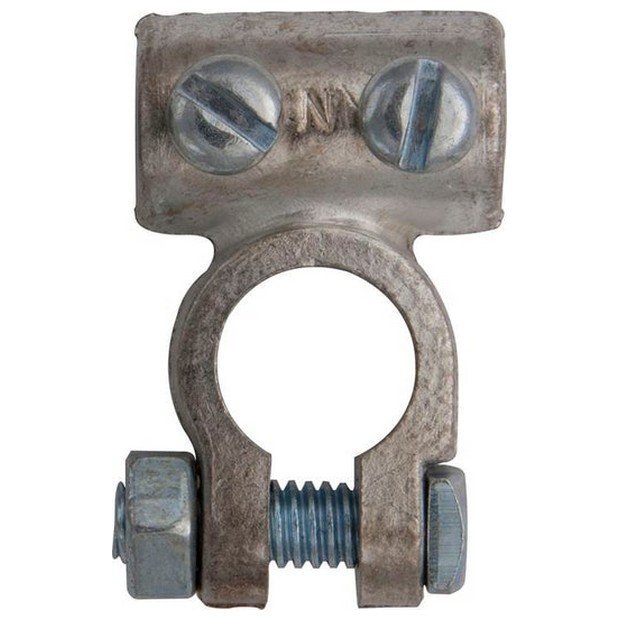 Battery Terminal Clamp – Twin Screw – up to 70mm² 24v – Negative (-)