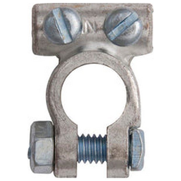 Battery Terminal Clamp – Twin Screw – up to 25mm² 12v – Negative (-)