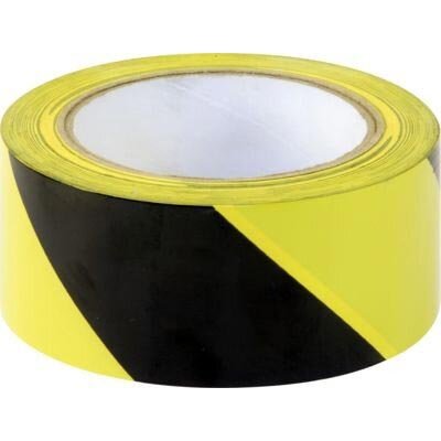 Hazard Warning Adhesive Tape – Black/Yellow – 50mm