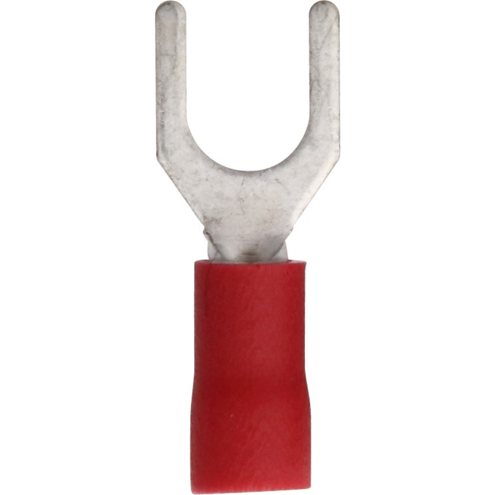 Red Insulated Fork Terminals: 5.3mm | Pack of 100