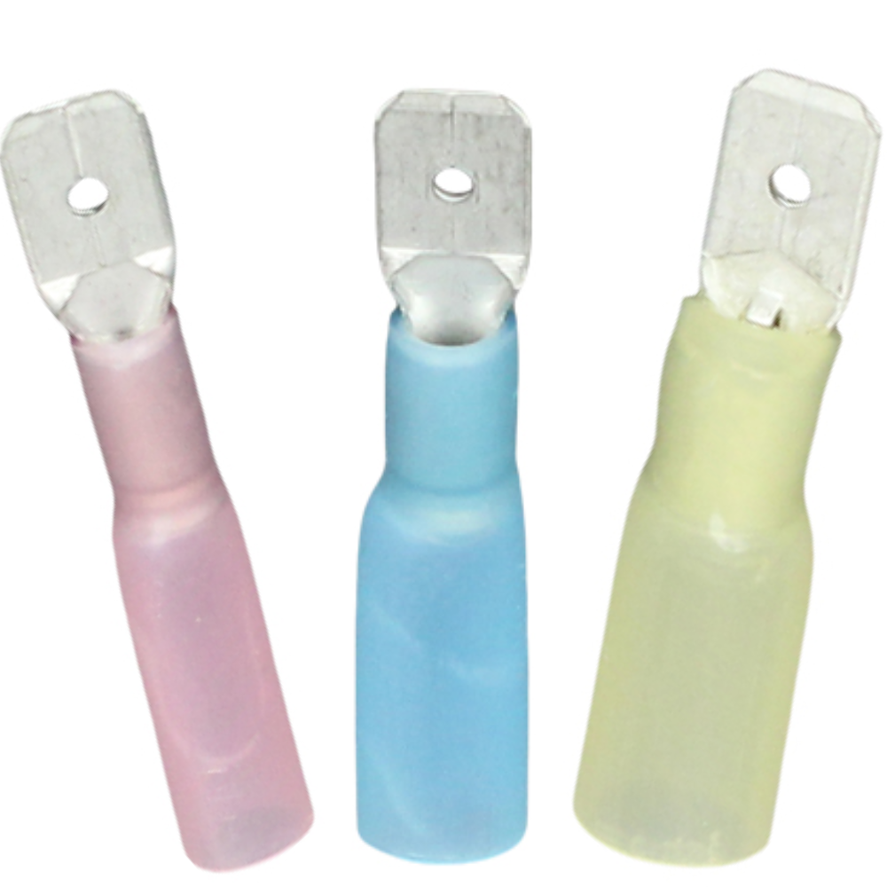 Heat Shrink Male Spade: Adhesive Lined – 6.3 x 0.8mm | Pack of 100
