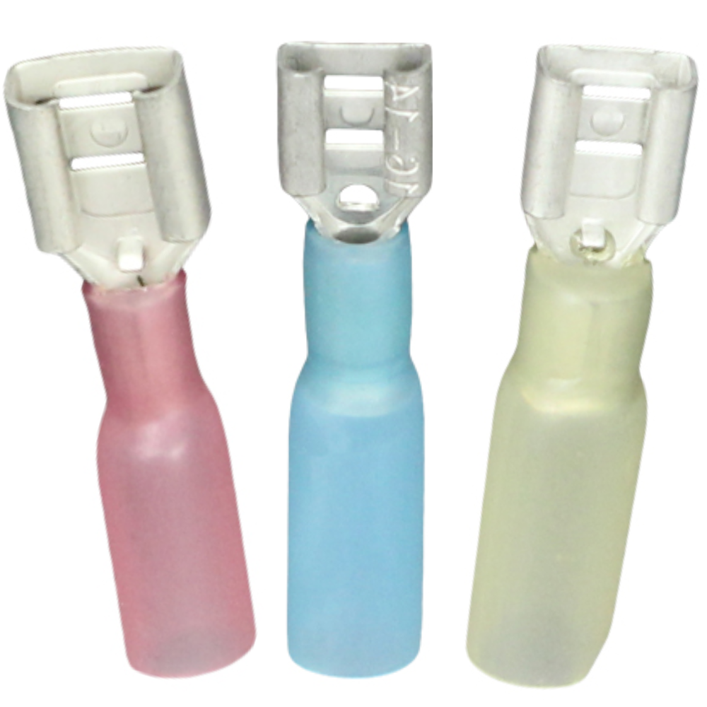 Heat Shrink Female Spade: Adhesive Lined – Part Insulated | Pack of 100