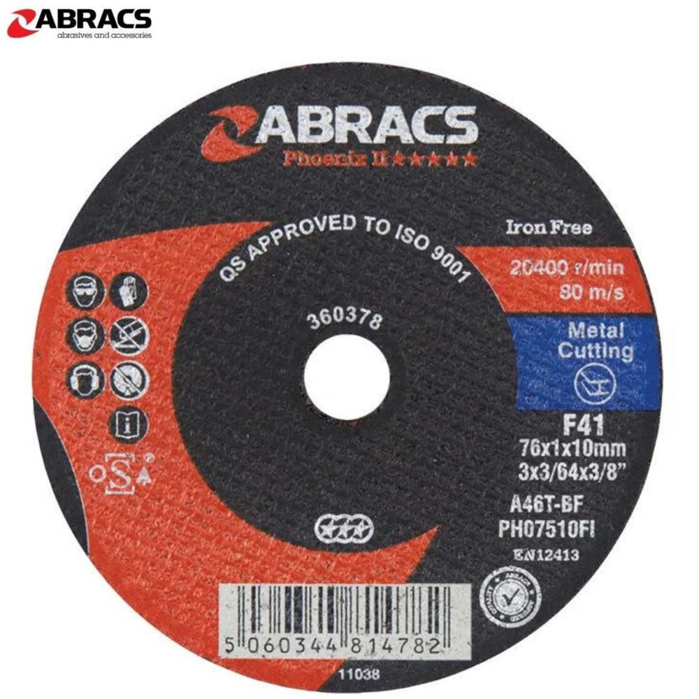 ABRACS Mini Cutting Discs (3”) 75 x 10 x 1.6mm