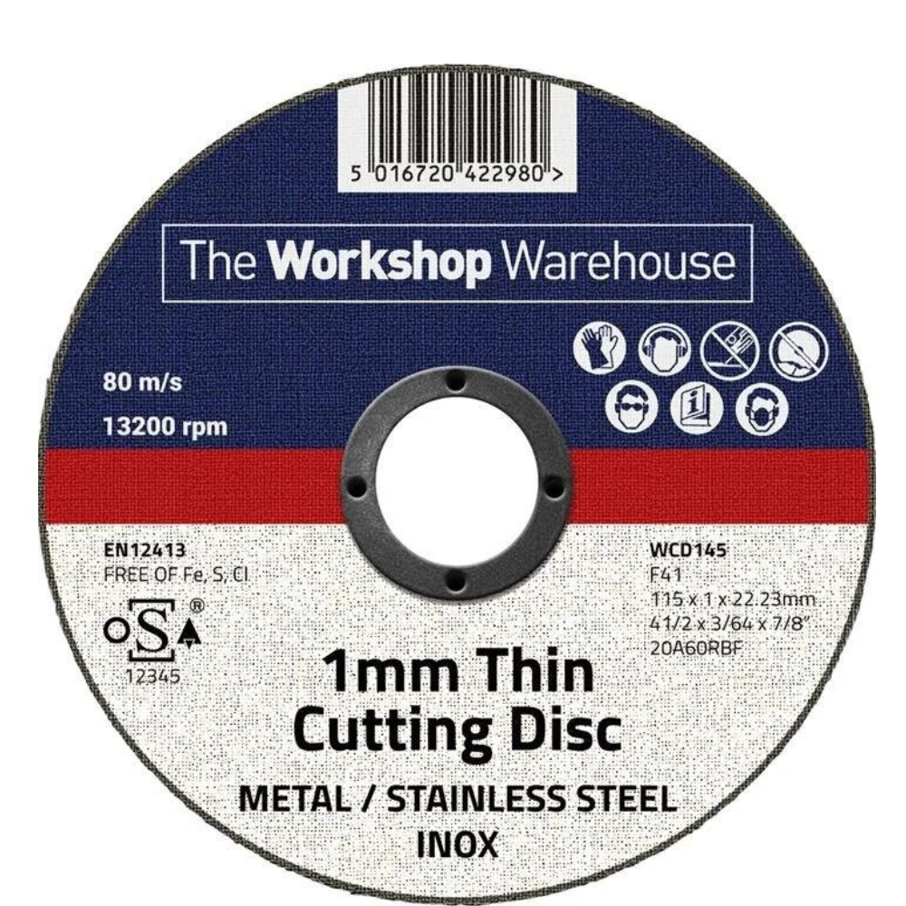 INOX Flat Thin Cutting Discs | 115mm – 25 Pack