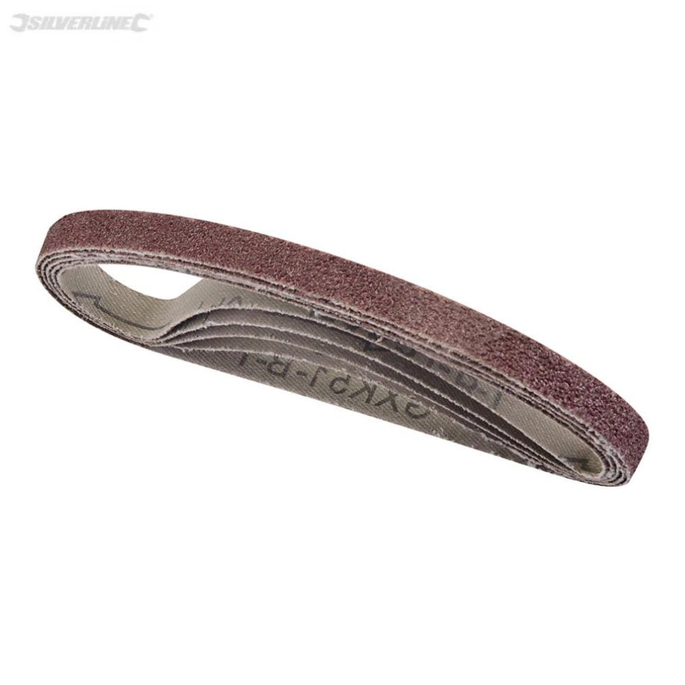 SILVERLINE Sanding Belts 10 x 330mm – 5 Pack