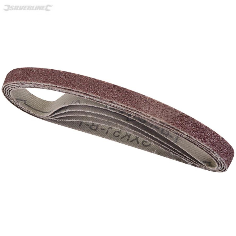 SILVERLINE Sanding Belts 13 x 457mm – 5 Pack