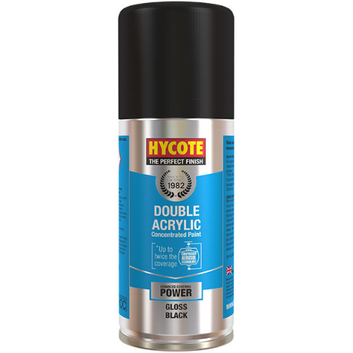 HYCOTE Gloss Black Spray Paint Double Acrylic – 150ml