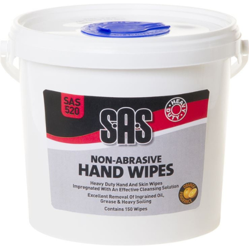 S.A.S Hand Wipes – Non-Abrasive Heavy Duty – 150 Pack