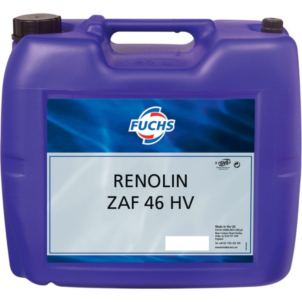 FUCHS ‘Renolin’ ZAF 46 HV High Quality Hydraulic & Lubricating Oil – 20 Litres