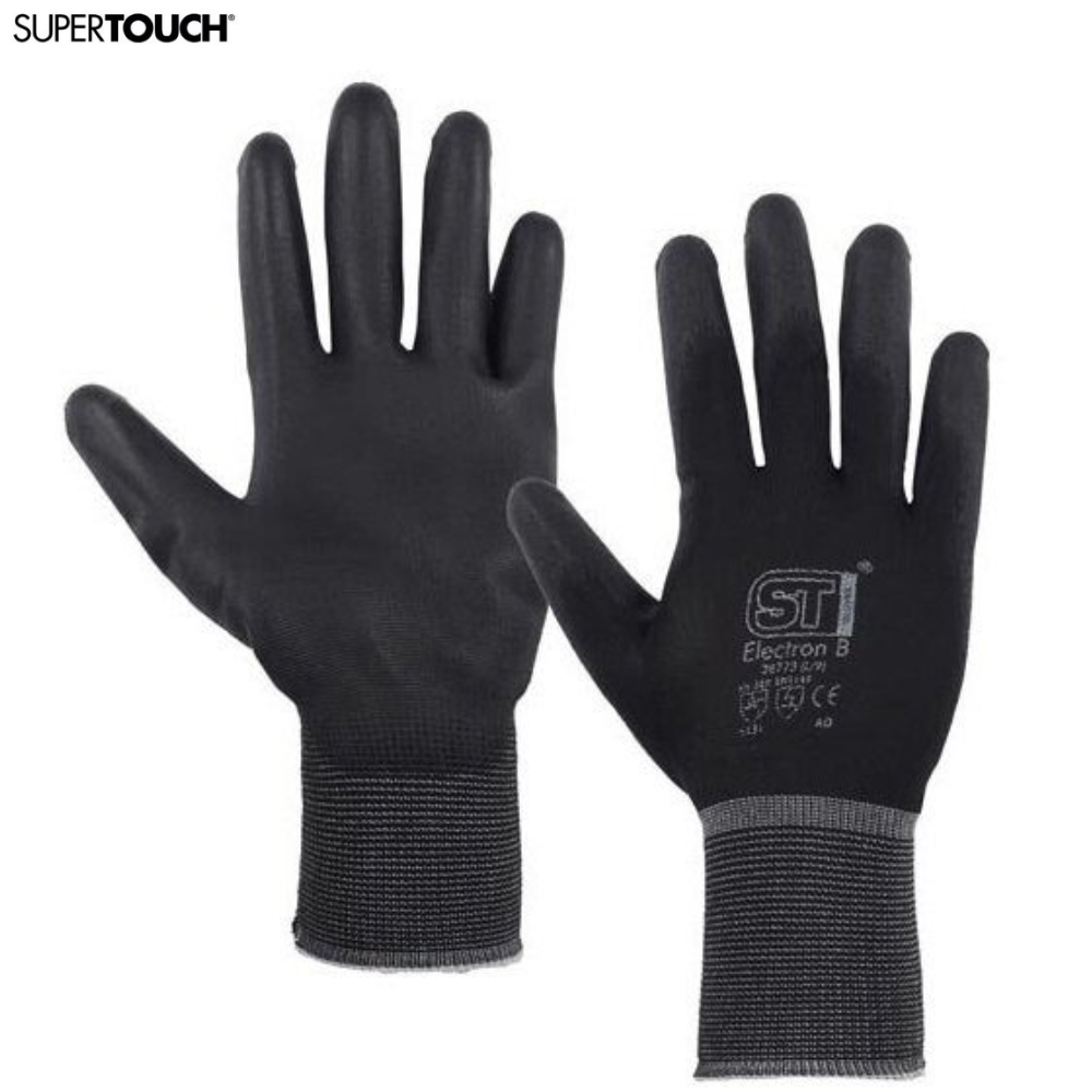 SUPERTOUCH ST Electron PU Coated Nylon Gloves – 12 Pairs