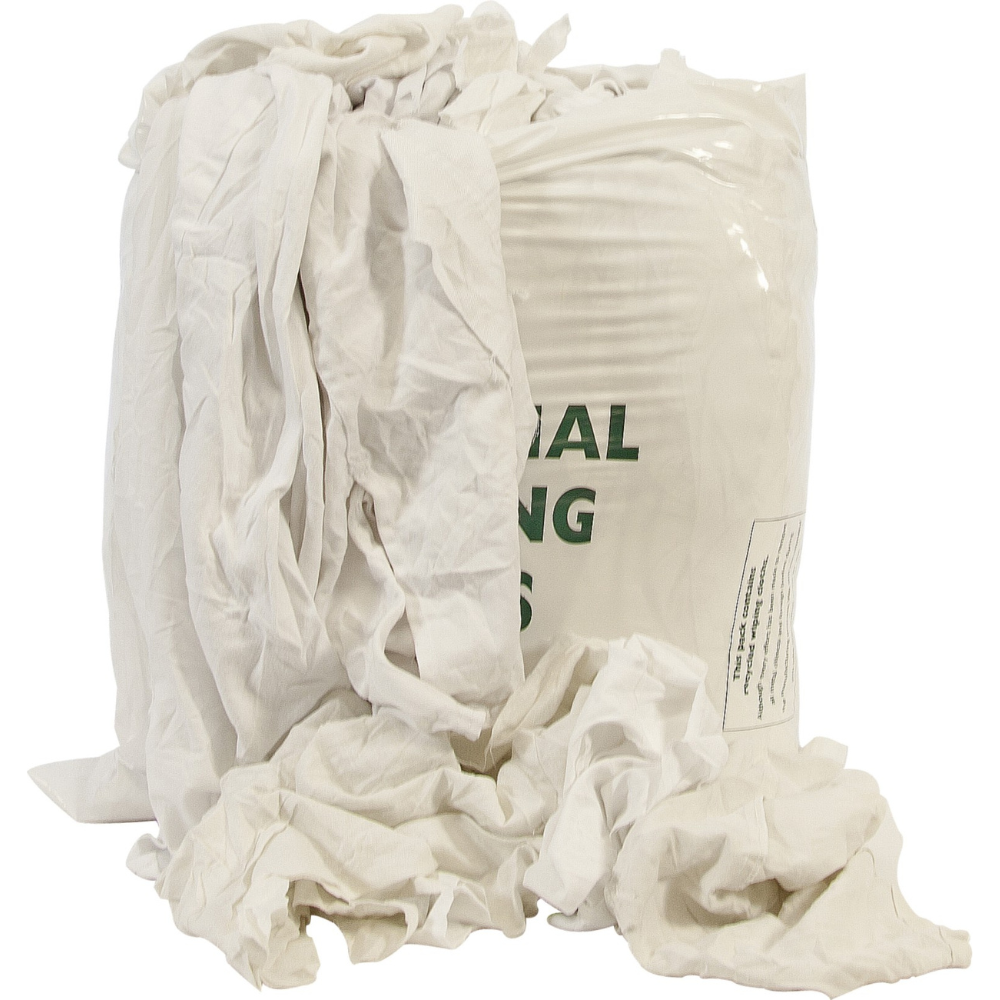 Standard White Industrial Wipes Workshop Rags – 10kg