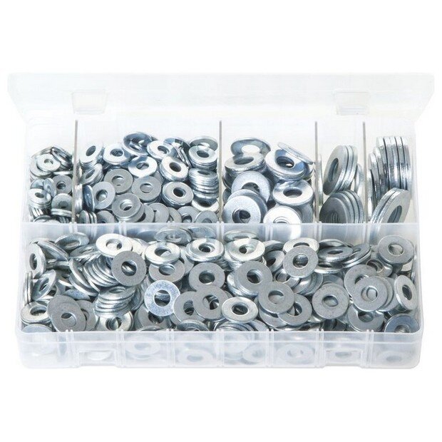 Assorted Box Flat Washers ‘Table 4’ – Imperial (3/16 – 3/8) – 920 Pieces