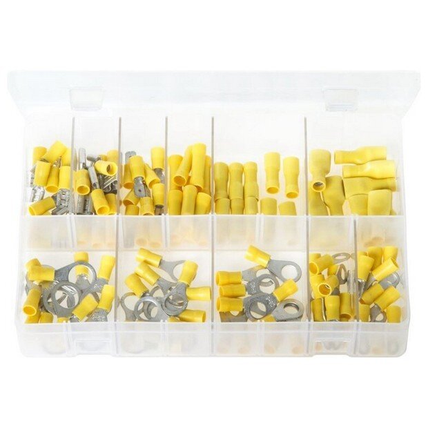Assorted Box Terminals Insulated – Yellow – 110 Pieces