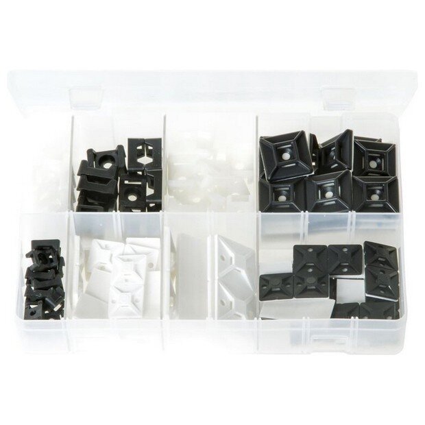 Assorted Box Cable Tie Bases & Cradle Mounts – 120 Pieces