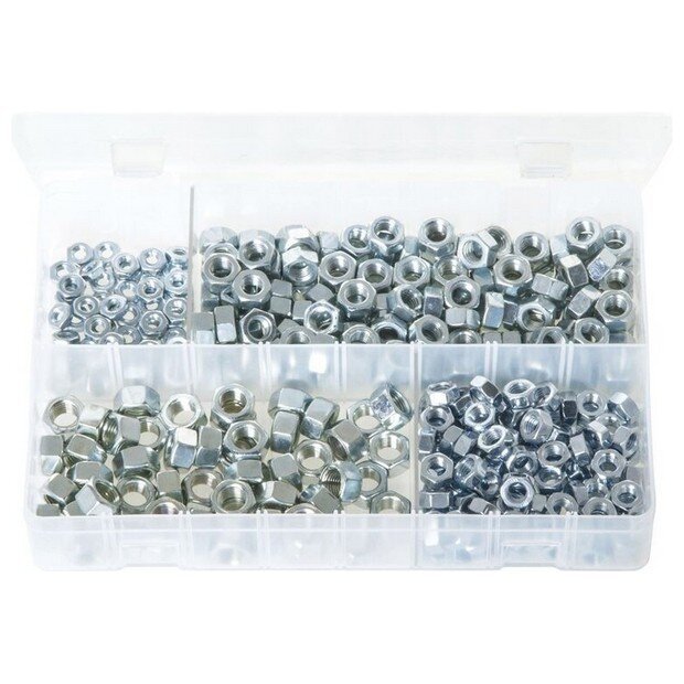 Assorted Box Steel Nuts – UNF (3/16 – 3/8) – 325 Pieces