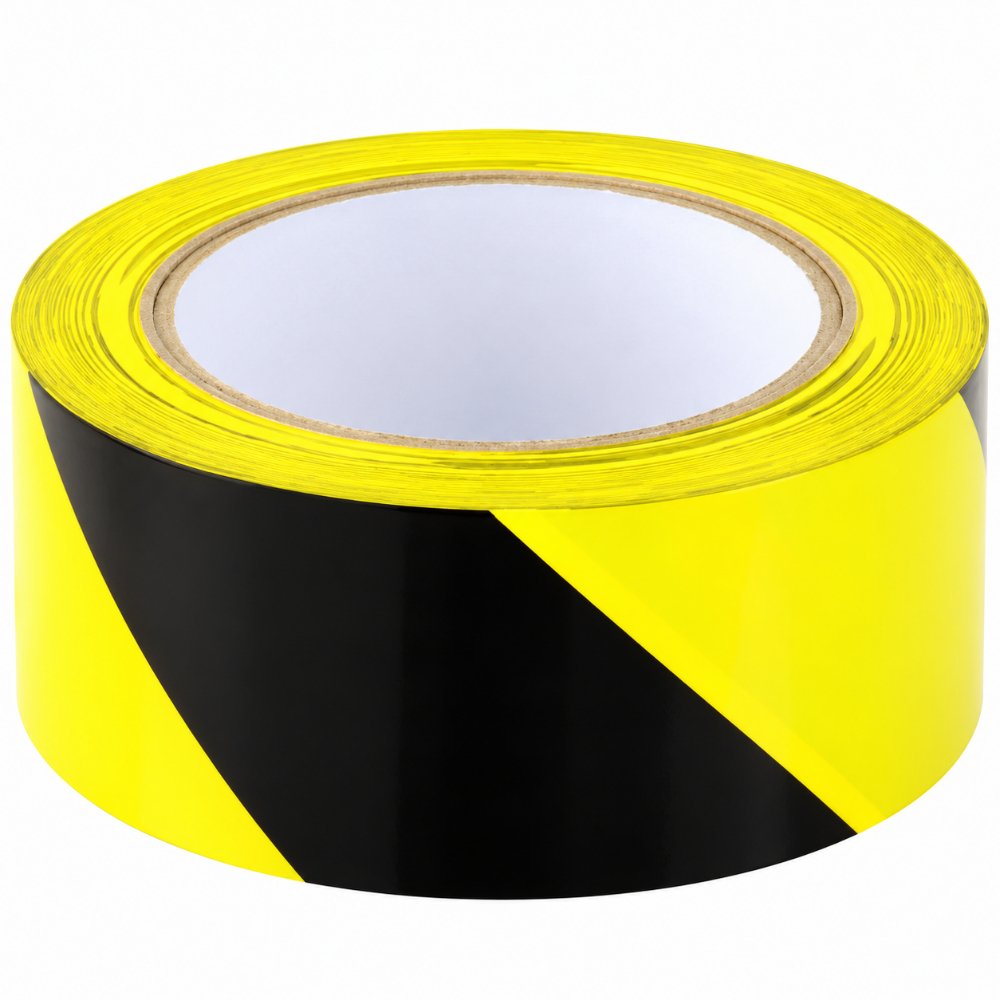 Hazard Warning Adhesive Tape – Black/Yellow – 50mm