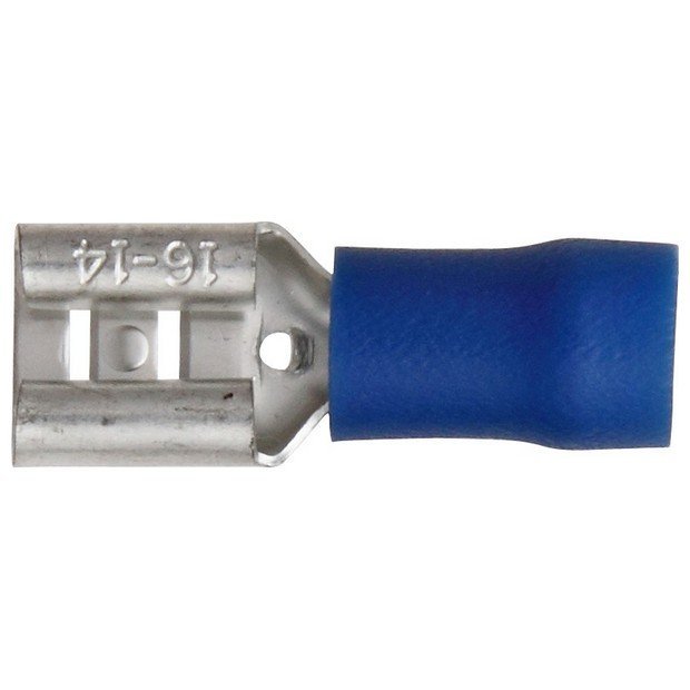 Blue Insulated Terminals 6.3mm – Push-on Females (100 Pack) – ET7