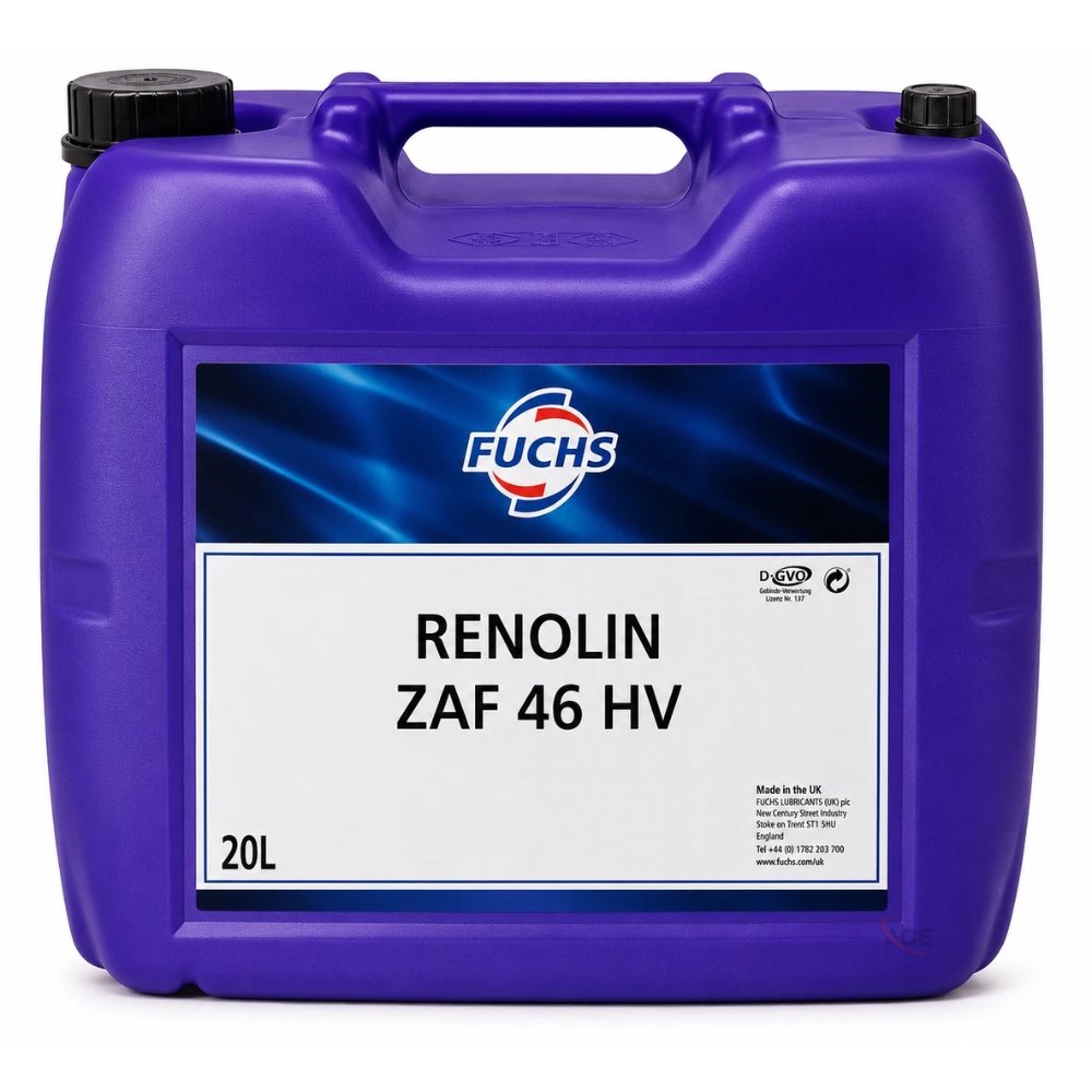 FUCHS Renolin ZAF 46 HV High Quality Hydraulic & Lubricating Oil 20 Litre for industrial and mobile hydraulic systems