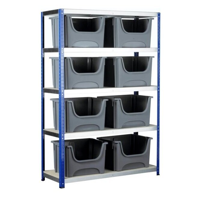 BSS Space Bin Containers and Extra Wide Shelving System SB62