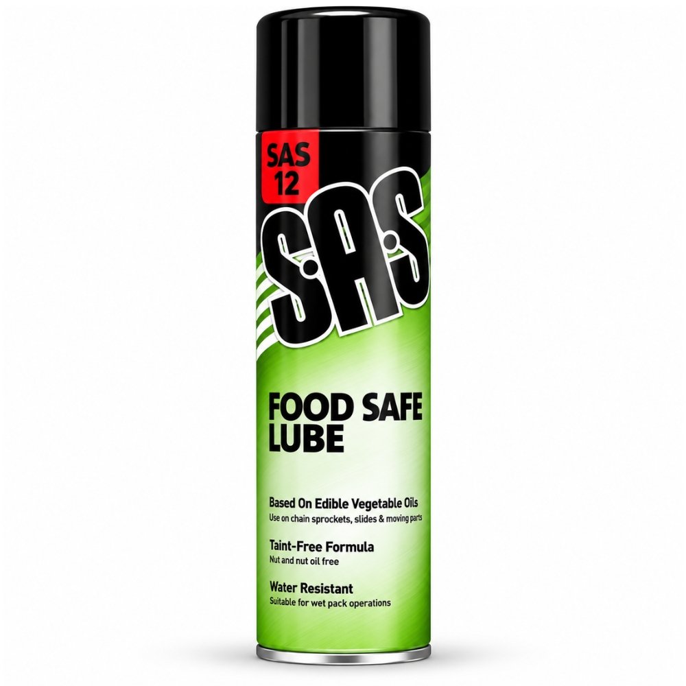 SAS Food Safe Lubricant Spray 500ml – Food Machinery Oil (Pack of 6)