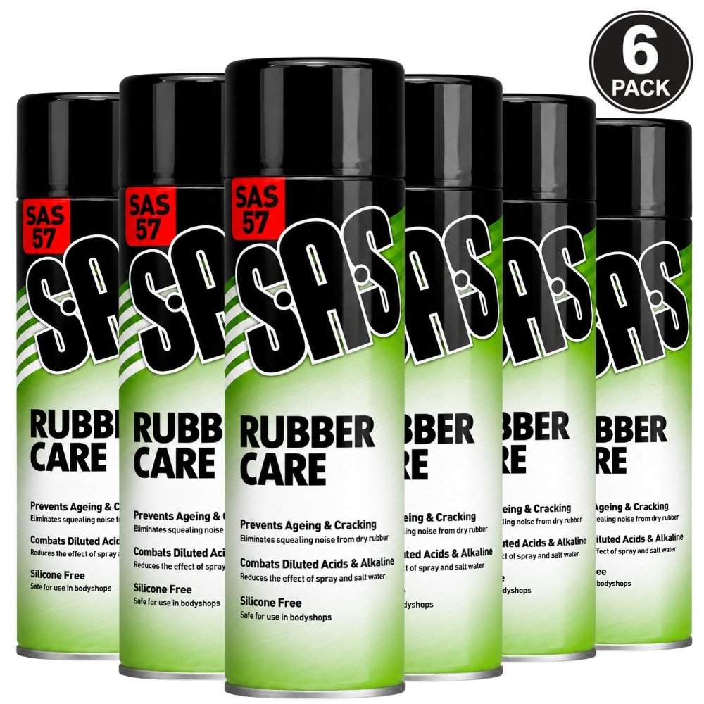SAS Rubber Care Spray 500ml Pack of 6 for workshops, garages, fleet maintenance and professional rubber care