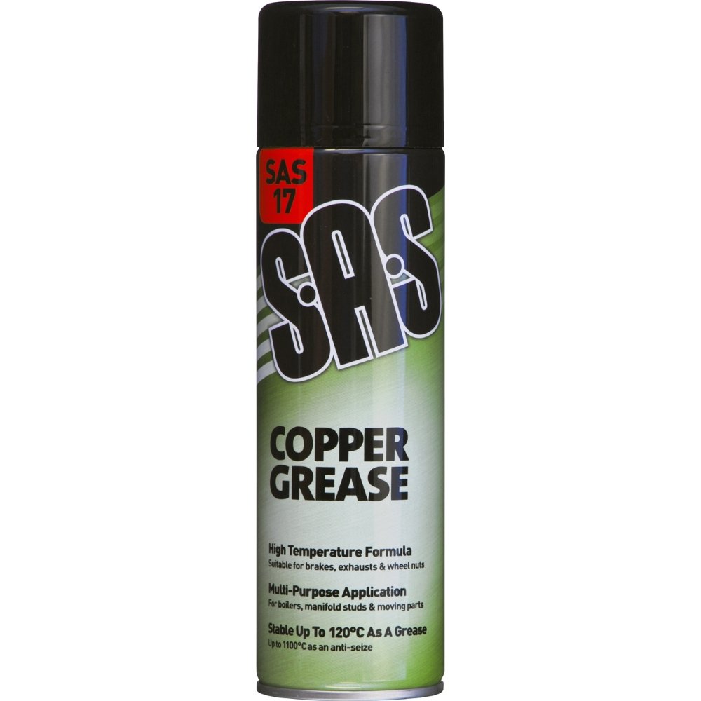 SAS Copper Grease 500ml – High temperature anti-seize lubricant for brakes exhausts wheel nuts and fasteners