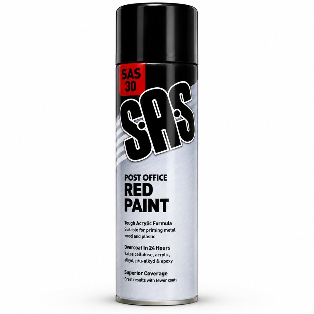 SAS Red Spray Paint – Post Office Red – 500ml (Pack of 6)