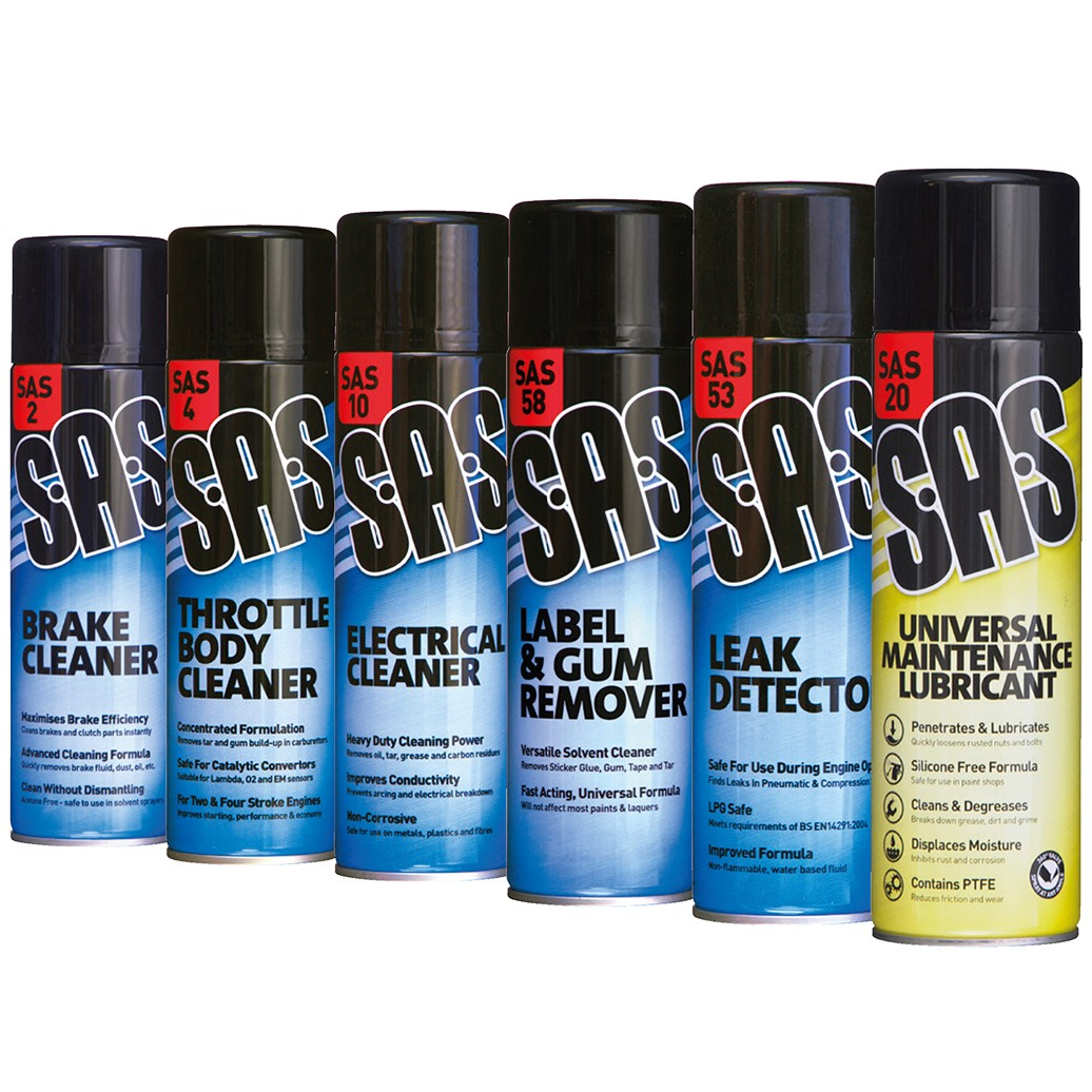 S.A.S Cleaning Aerosols Assorted 6 Pack – 500ml