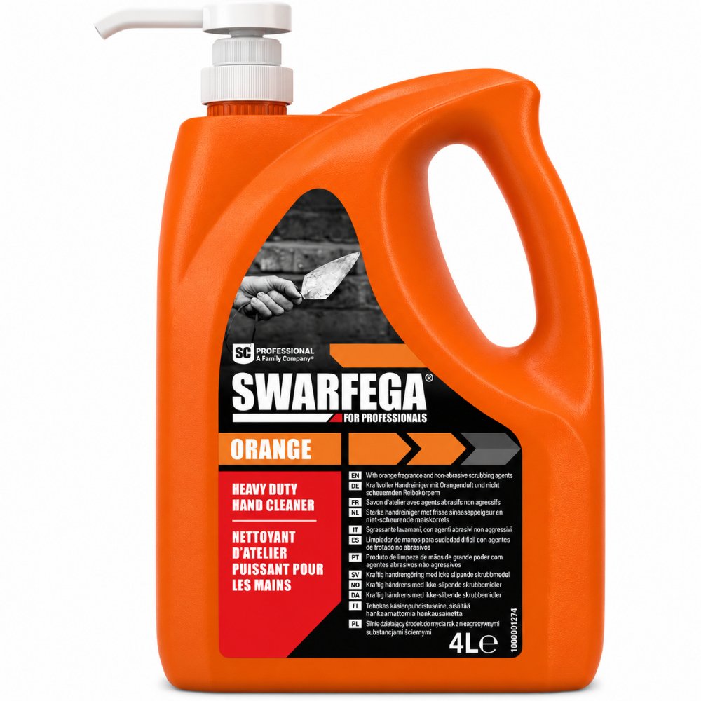 Swarfega® Orange Heavy Duty Hand Cleaner – Solvent-Free – 4 x 4 Litre