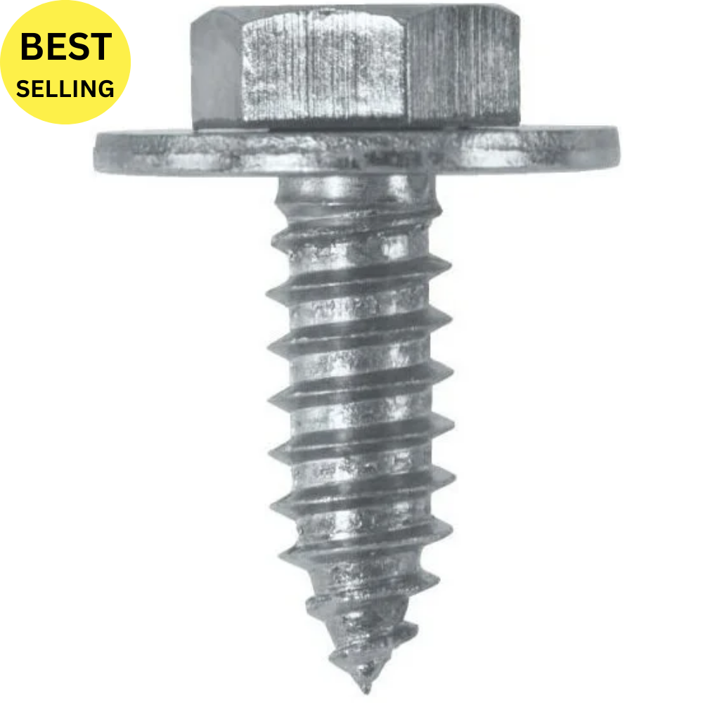 Sheet Metal Screws with Captive Washer 6.3 x 19mm (14 x 3/4″)