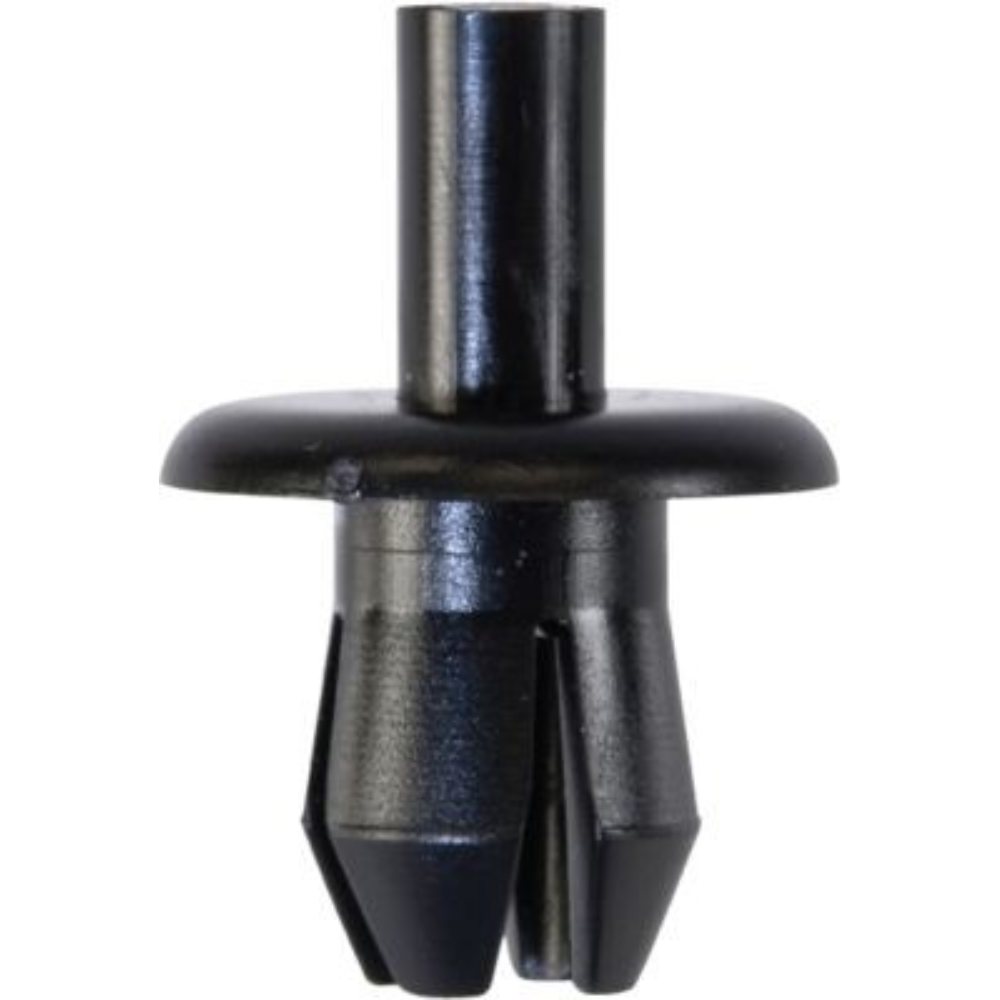 FIX39 Drive Rivet – Side profile showing robust black nylon construction for automotive panels.