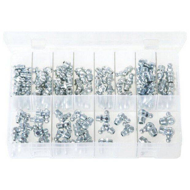 Assorted Box Grease Nipples – Metric – 125 Pieces