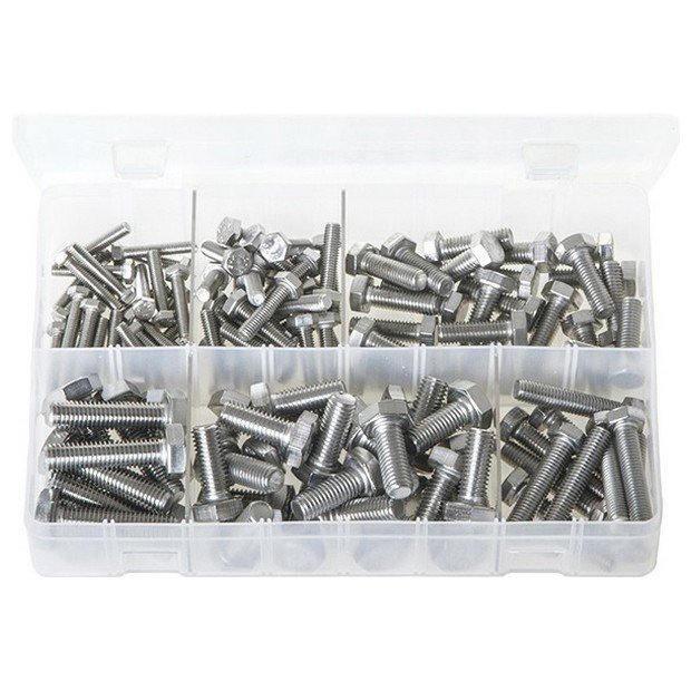 Assorted Box Stainless Steel Set Screws – Metric – (M5 – M10) – 120 Pieces