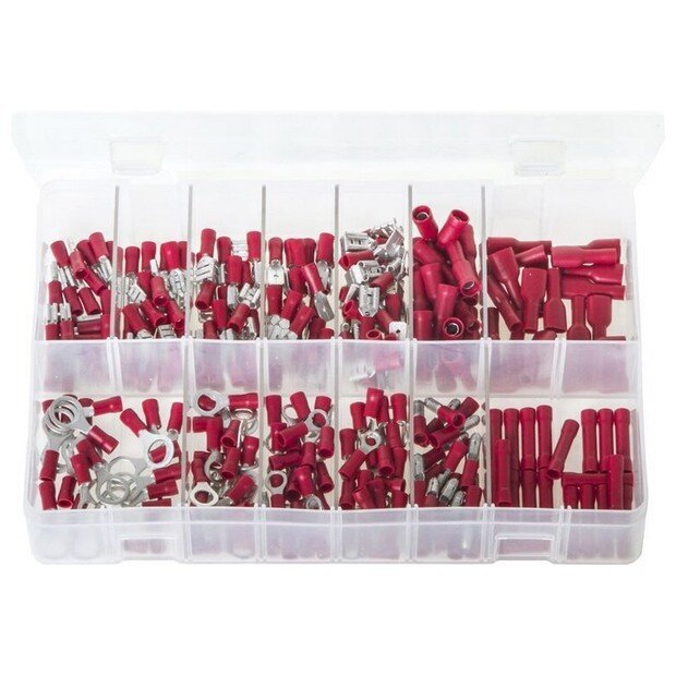 Assorted Box Terminals Insulated – Red – 260 Pieces
