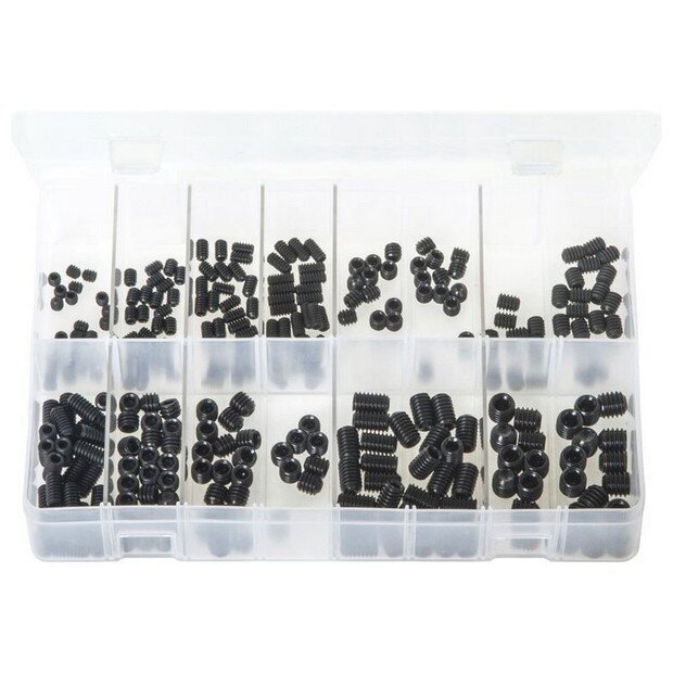 Assorted Box Grub Screws – UNC/BSW – (3/16 – 3/8) – 275 Pieces