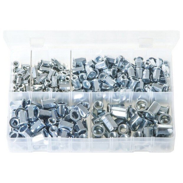 Assorted Box Threaded Inserts – Cylindrical Head – Full Hex (M4 – M10) – 250 Pieces