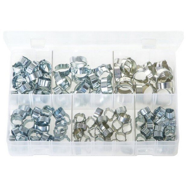 Assorted Box O-Clips – 2-Ear Clamps – 140 Pieces