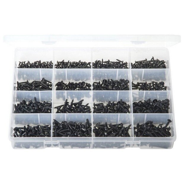Assorted ‘Max Box’ Self-Tapping Screws Flanged Pan Head – Pozi – 1,250 Pieces
