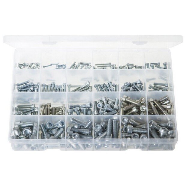 Assorted ‘Max Box’ Socket Screws Cap Head – Metric (M3 – M12) – 300 Pieces