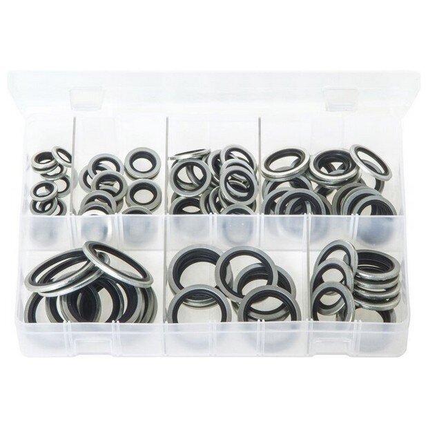 Assorted Box Bonded Seals (Dowty Washers) – BSP (1/8 – 1) – 100 Pieces