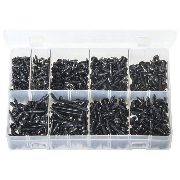 Assorted Box Self-Tapping Screws Flanged – Pozi – 700 Pieces