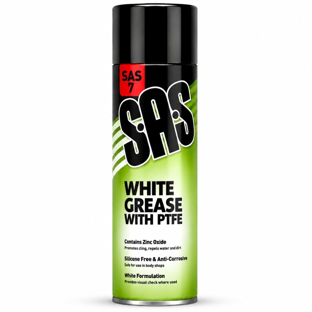 SAS White Spray Grease With PTFE – 500ml (Pack of 6)