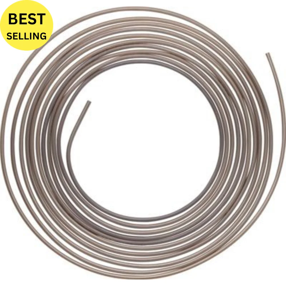 Seamless Kunifer Cupro-Nickel Brake Pipe | 25 ft Coil – Select Size